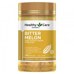 Healthy Care 苦瓜素 软胶囊 100粒 1瓶装 HC 苦瓜提取物 清脂清火清毒降糖 澳洲进口